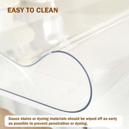 16 60 Inch 1.5mm Royhom Clear Table Protector x - Thick Plastic Table Cover, Clear Table Cover Protector Rectangle