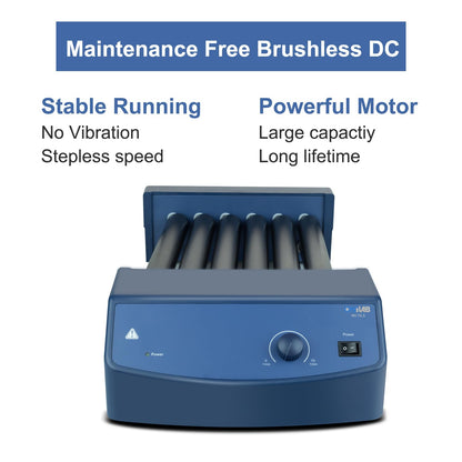 ONiLAB Tube Roller Mixer Adjustable Speed 0-70RPM with Continuous Mode, Use with 1.5 ml, 15ml & 50ml Centrifuge and Test Tubes