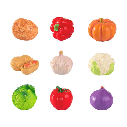 Exasinine 42 Pcs Miniature Food Mini Vegetables Figurines Miniature Baskets for Miniatures Food Kitchen Mini House Store