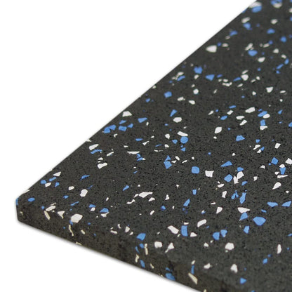 Rubber-Cal Elephant Bark Flooring, Blue Dot, 3/8-Inch x 4 x 10-Feet