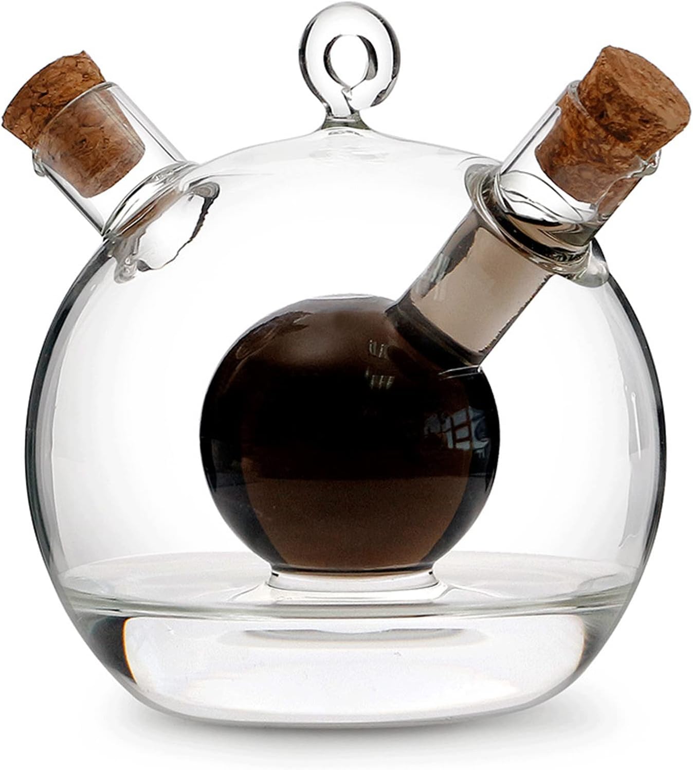 2 1 in Oil and Vinegar Dispenser Cruet Bottle, Kitchen Supplies Glass Olive Oil and Balsamic Vinegar Cruet Bottle