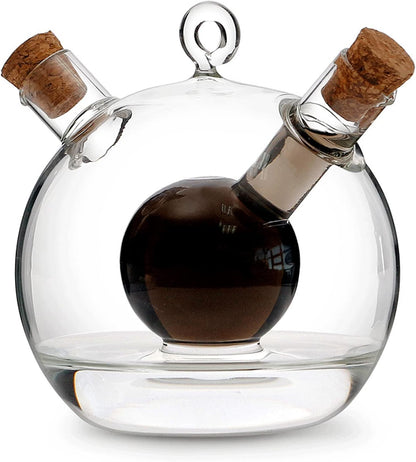 2 1 in Oil and Vinegar Dispenser Cruet Bottle, Kitchen Supplies Glass Olive Oil and Balsamic Vinegar Cruet Bottle