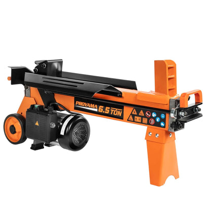 PROYAMA Log Splitter 6.5 Ton, Wood Splitter Electric Powered 15Amp, with Hydraulic Ram, Electric Firewood Splitting Machine, Horizontal