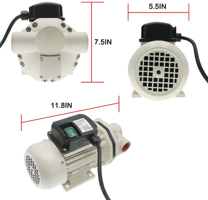 NC FL-540B Chemical Distribution Pump, Industrial Style, Fluororubber & PA66, Blue, 115V, 40L/Min, 40PSI, 2.75Bar, Used for Spray Irrigation, Liquid Transportation, Refueling Equipment, Water Pumps