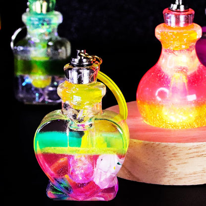 XYQHOAC 4Pcs Shaker Bottle Silicone Molds Quicksand Bottle Container and Stopper UV Resin Molds Mini Bottle Epoxy Resin Casting Mold for DIY Jewelry Crystal Art Craft