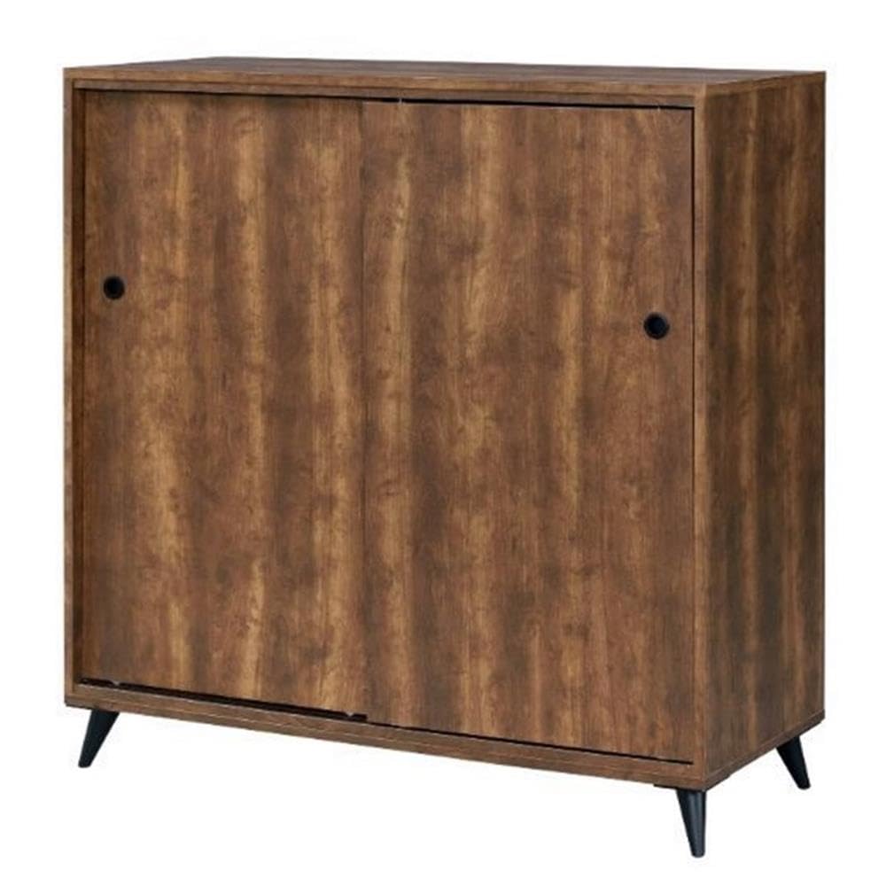 Acme Waina 3-Adjustable Wood Shelf Storage Accent Cabinet in Oak