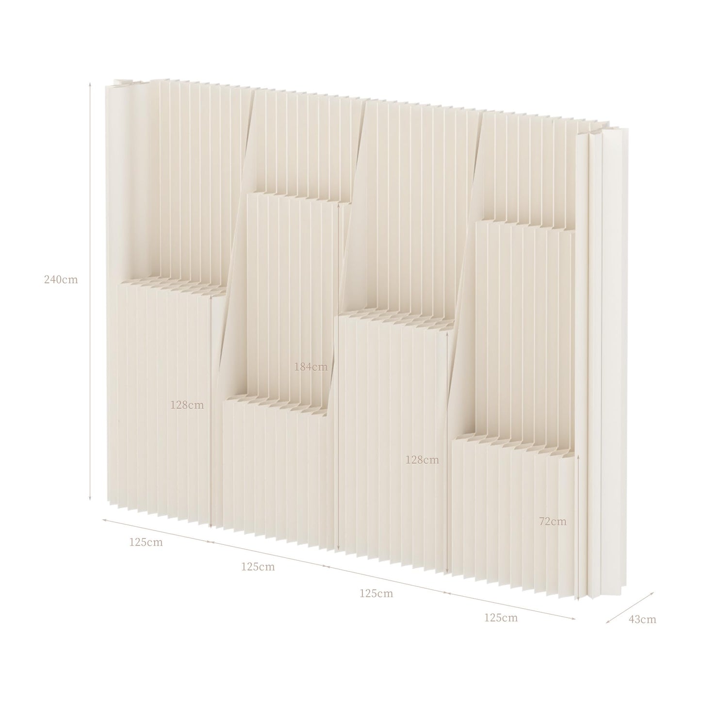 Paper Room Divider Temporary Wall Foldable Wall Divider Retractable Room Dividers and Folding Privacy Screens for Home/Office/Clothing Store/Enterprise/Studio