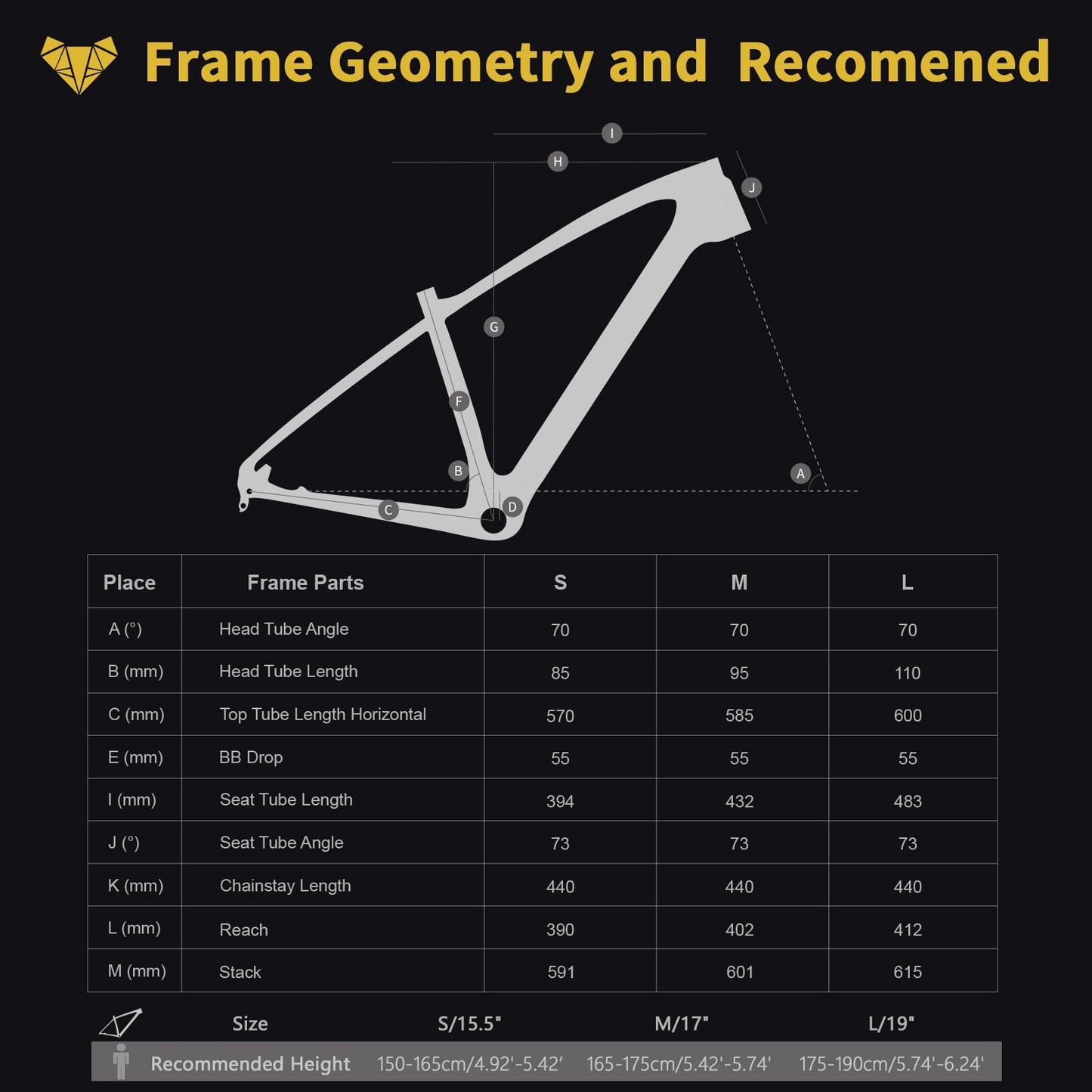 TRIFOX Carbon Fiber Mountain Bike with Shimano M6100 Deore Groupset 12-Speed,Carbon Fiber Frame,Hydraulic Fork 130mm Travel,29er Mountain Bike for Adult 17/19 inch (Obsidian Gold, 29er * 17 inch)