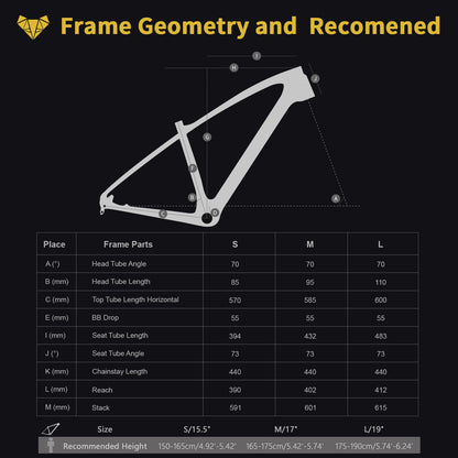 TRIFOX Carbon Fiber Mountain Bike with Shimano M6100 Deore Groupset 12-Speed,Carbon Fiber Frame,Hydraulic Fork 130mm Travel,29er Mountain Bike for Adult 17/19 inch (Obsidian Gold, 29er * 17 inch)
