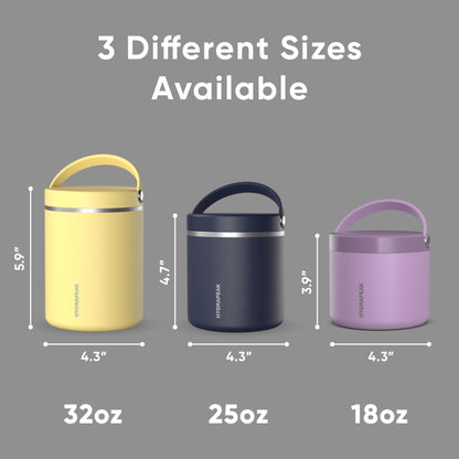 Hydrapeak 25oz Stainless Steel Vacuum Insulated Food Jar | Kids Jar for Hot Food and Cold Food, Wide Mouth Leak-Proof Soup Jar for Adults, 10 Hours Hot and 16 Hours Cold (Stone)