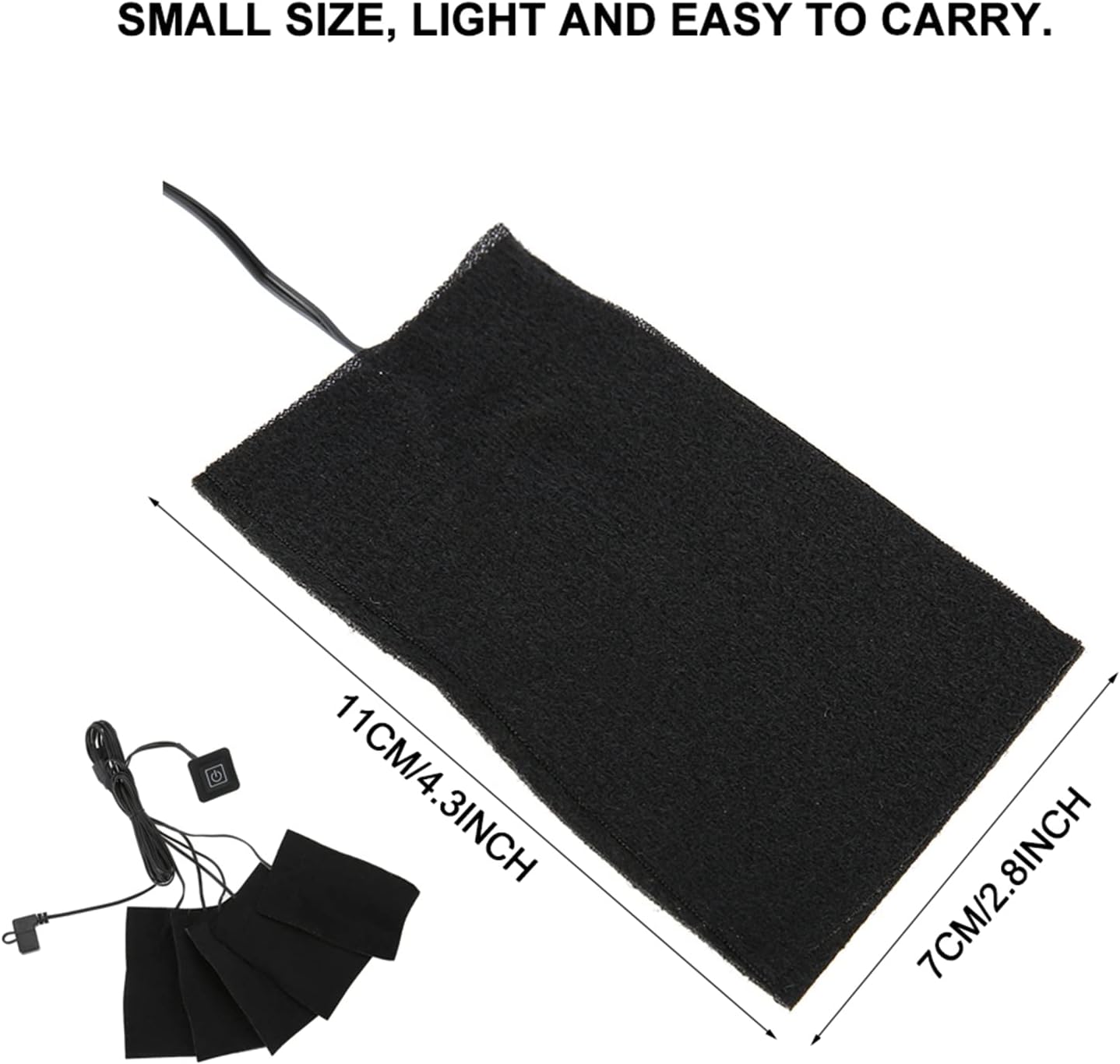 Portable USB Heater, Convenient Washed and Folded Electric Fabric Heater, Heating Pad for Indoor Outdoor Use