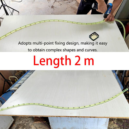 JCFANTS 78inch Flexible Curve Template, Router Template Woodworking Profiling Strip, Professional Contour Flexible Curve Tool Ideal for Wood Curve Pattern Making Tools (Green)