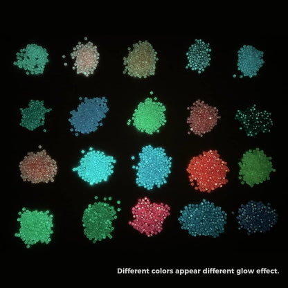 Glow in the Dark Diamond Painting Beads for Diamonds Dots Accessories, 20 Colors Square Diamond Painting Drills Flatback Rhinestones for Crafts, Bead Art Gem Art, 20000PCS