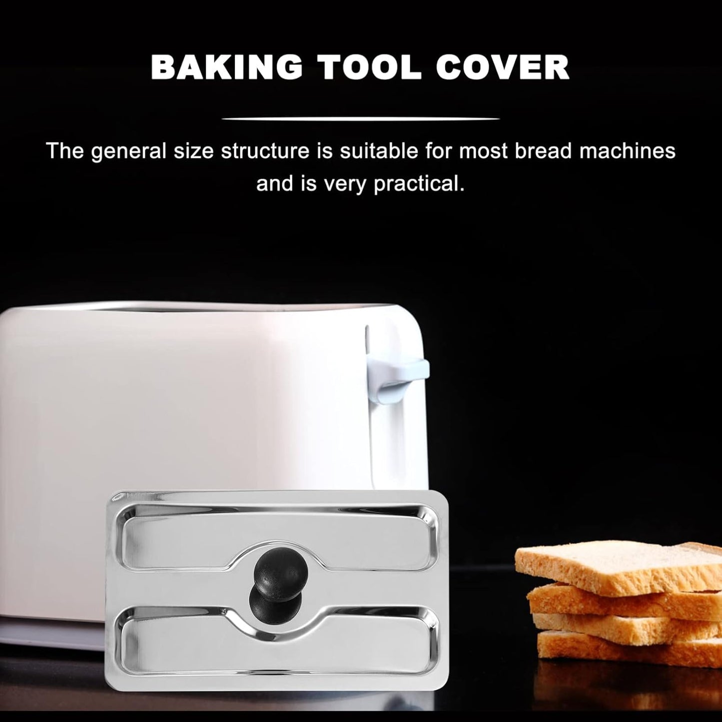Toaster Cover, Veemoon Stainless Steel Appliance Top Cover for Electric Bread Maker