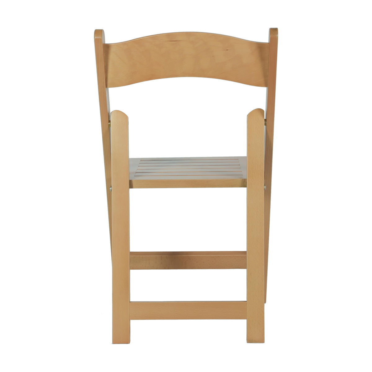 Flash Furniture Holden Commercial Solid Wood Dining Chair, Foldable Design, Solid Beechwood Frame, Curved Back, Mortise & Tenon Construction, Set of 4, Oak