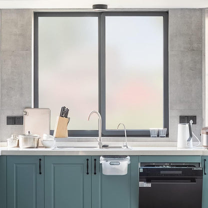 DIFIT Window Privacy Film, Frosted Glass Static Cling Window Film for Bathroom, Office, Living Room