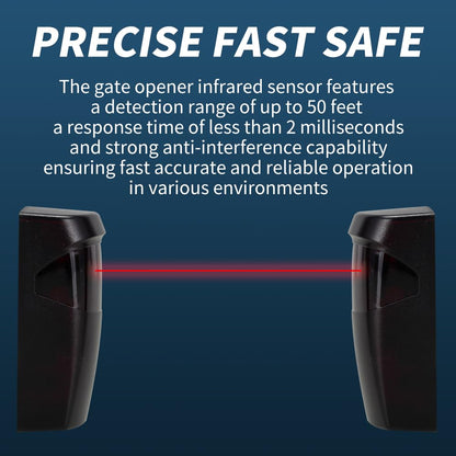 Sliding Gate Opener with WiFi App Control & 4 Remotes, Automatic Electric Gate Motor Complete Kit for Driveway Slide Gates Up to 1400lbs, Chain Driven Security System with Infrared Sensor, Auto Close