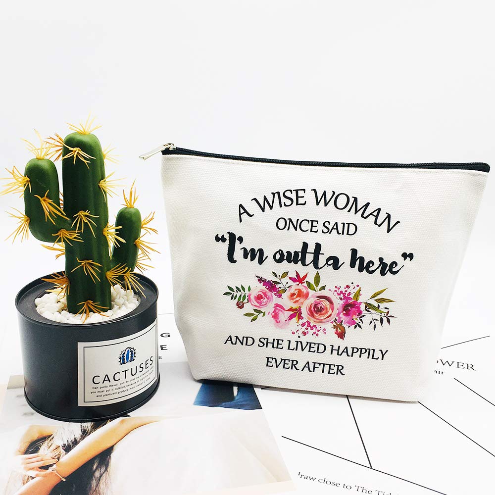 Retirement Gifts for Women, Funny Makeup Bag for Best Friends, Wife, Mom, Grandma, Coworkers, Retirees, Birthday