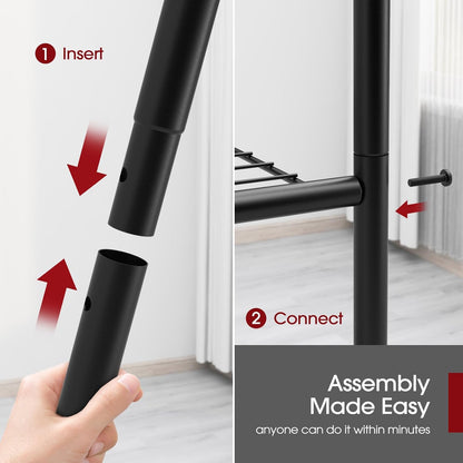 Sakugi Storage Shelves - Heavy Duty 4-Tier Shelf Organizer for Garage, Pantry & Closet | 33" W x 12.6" D x 57.2" H, Black