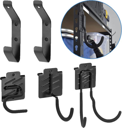 Ultrawall Shelving Hooks - 5 Pack Keyhole Utility Hooks for Organizing Clothes, Hats & Tools