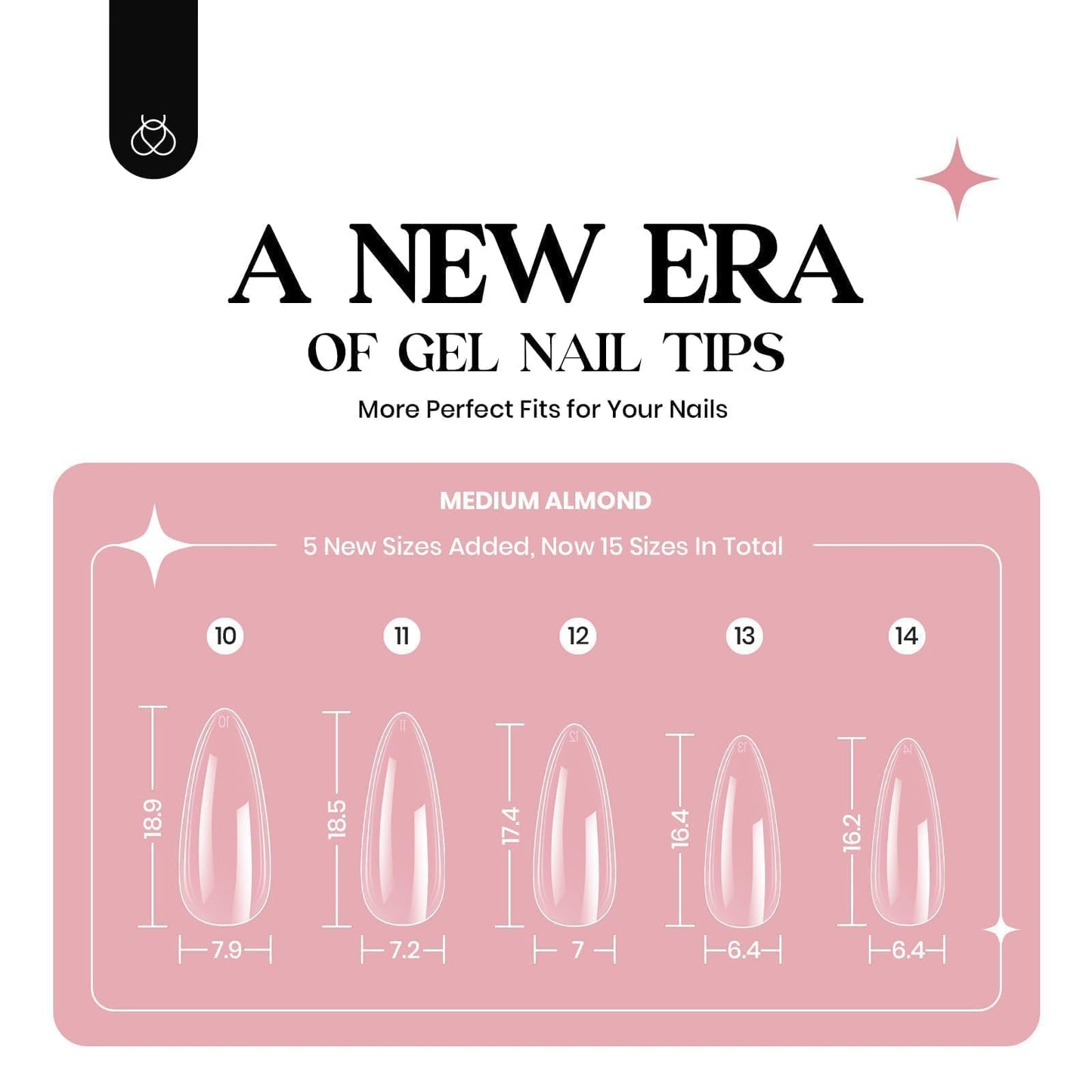 Beetles Gel Nail Extension Kit Almond Shape, Easy 9 in 1 Glue Uv Led Set Etch X Nail Tips Short Almond Half Matte Tips, Gift for Women & Girls, 504 pcs