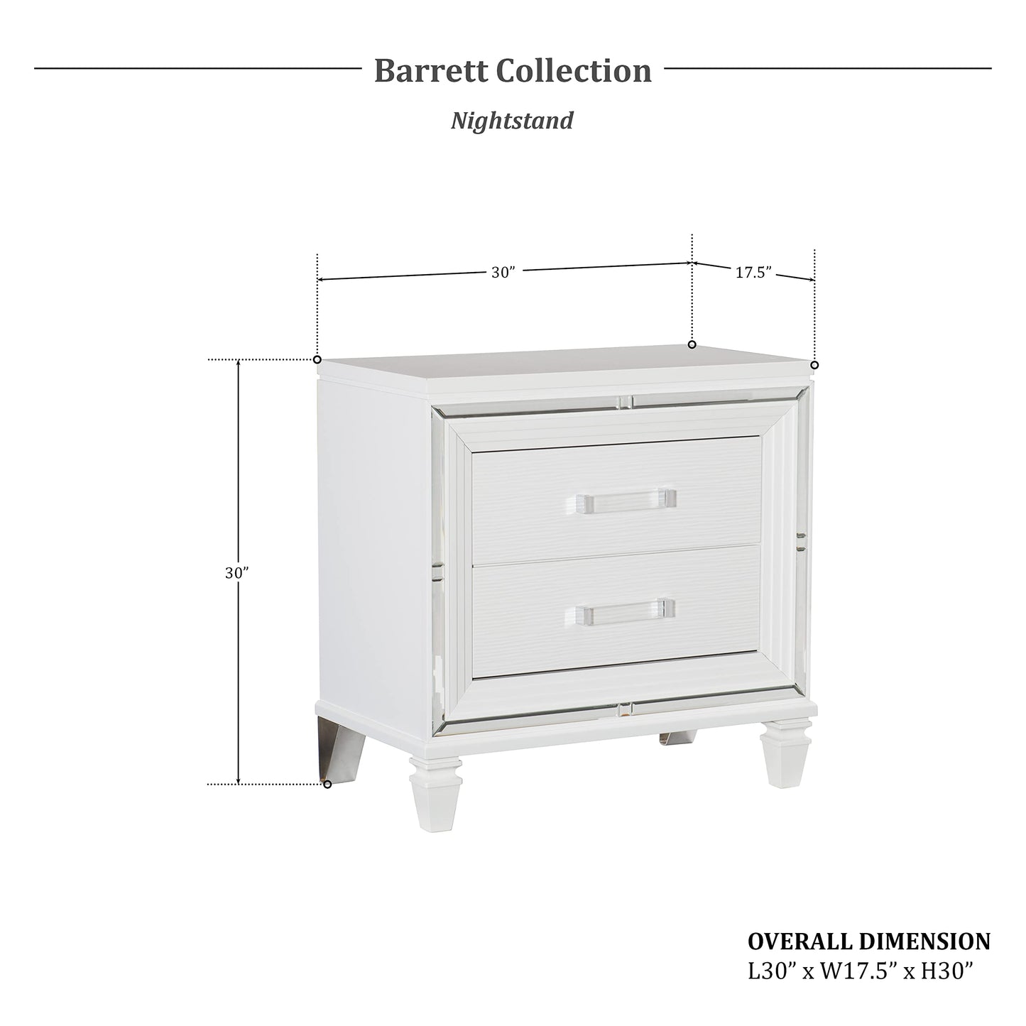 Lexicon Barrett Nightstand, White