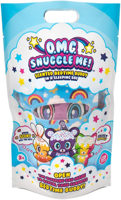 Scentco OMG Snuggle Me! Bedtime Buddies (Sleeping Bag Series), Scented Surprise Collectible 10 inch Plush Toys (Mystery Blind Bag)