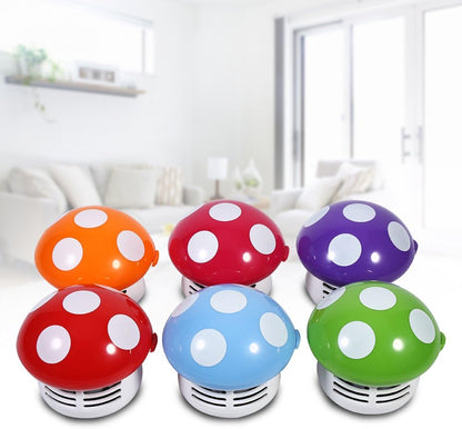 TOPINCN Mushroom Desktop Vacuum Cleaner, Cute Mini Mushroom Shape Dust Vacuum for Home, School, and Office (Red)