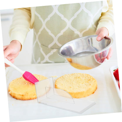 Hoement 1Pc Acrylic Cake Scraper Smoother Baking Tool and Reusable for Cake Cream Fondant and Dough Decoration and Easy to Clean Transparent Design