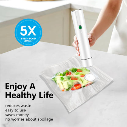 Vixino Vacuum Sealer, vacuum sealer for food, handheld vacuum sealer(Vacuum Sealers+ 30 reusable vacuum seal bags)