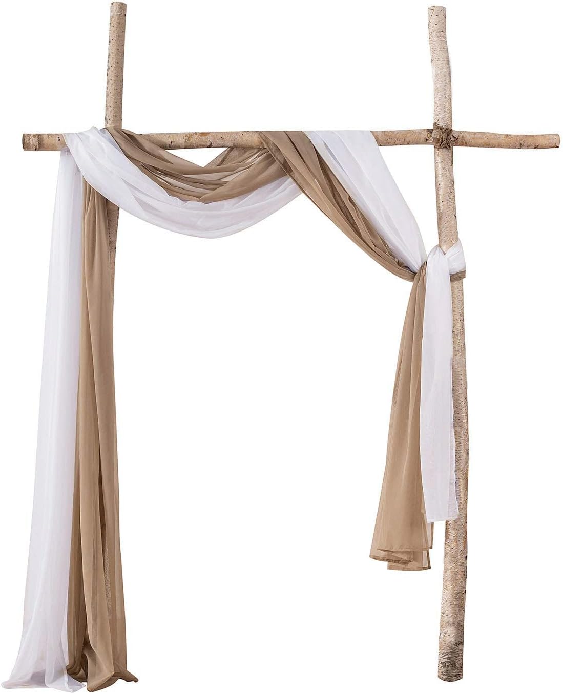 MIULEE Sheer Window Scarf Valance Extra Long Topper Window Treatment, Elegant Curtain Scarves for Party Wedding
