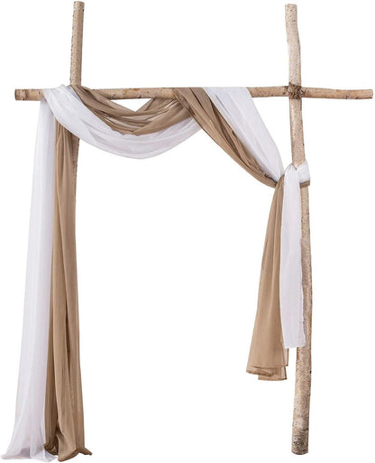 MIULEE Sheer Window Scarf Valance Extra Long Topper Window Treatment, Elegant Curtain Scarves for Party Wedding