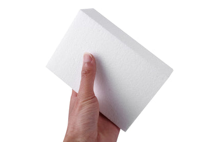 AMZQNART 8 Pack Crafts Foam Blocks, 6x4x2 Square Polystyrene Foam Bricks for Art Sculpting, Flower Arrangements, Sculpture, Modeling, School and Home DIY.