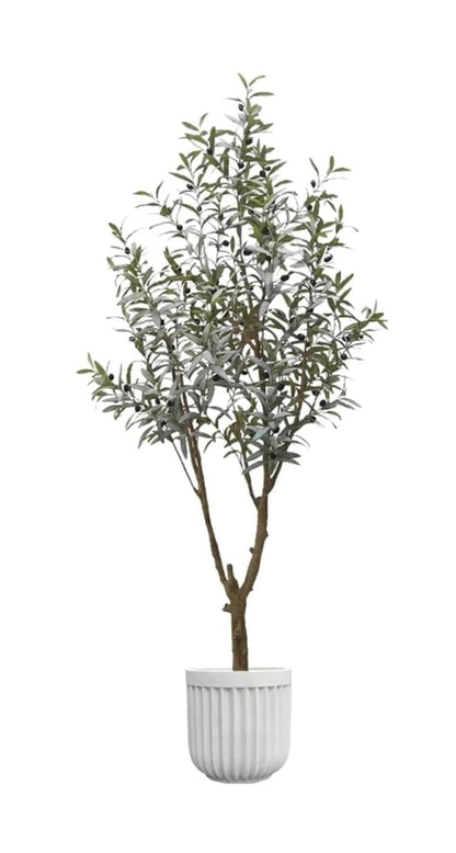 ntumLeap Indoor 4.5Ft Fake Tree Artificial Plant Olive Tree Realistic Simulation Tree in Pot for Living Rooms Home Fake Plants Decor Artificial Tree,