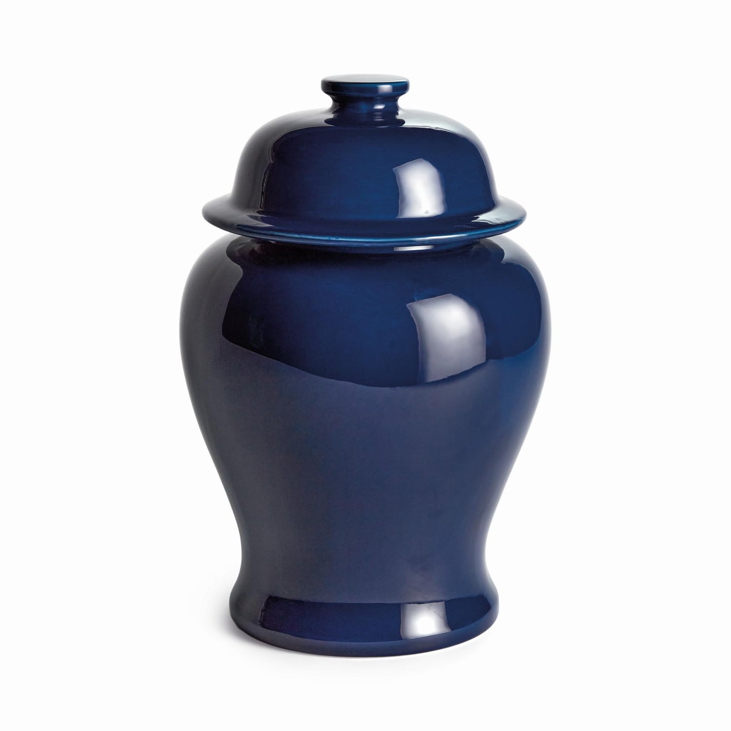 Napa Home & Garden Koa Wide Lidded Ginger Jar Small - Navy Ceramic Handcrafted Small Blue