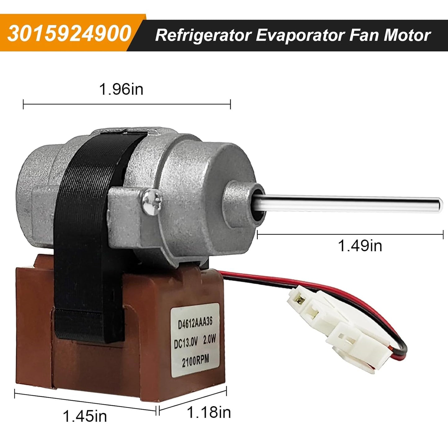 2024 Upgraded Refrigerator Evaporator Fan Motor, Compatible with Kenmore Replace D4612AAA36