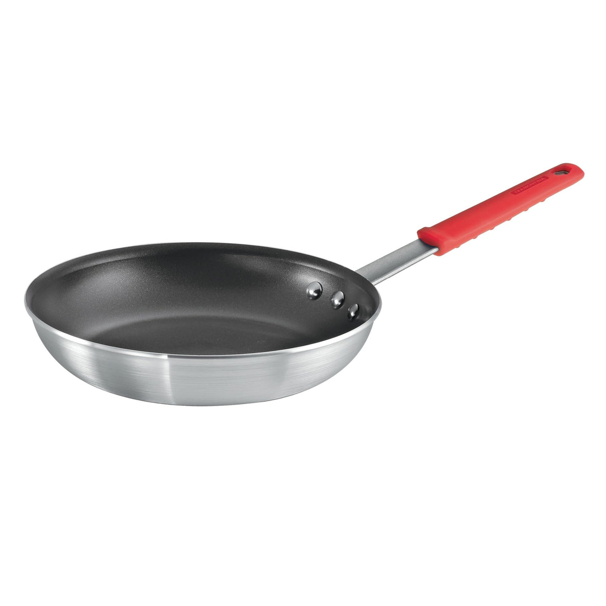 Tramontina Professional 10-Inch Non Stick Frying Pan, Heavy-Gauge Aluminum Skillet with Reinforced Nonstick Coating, Red Handle, Dishwasher and Oven Safe
