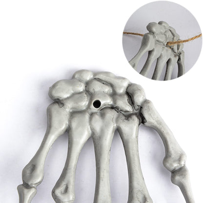 5 Pairs Halloween Skeleton Hands Realistic Plastic Fake Human Hands for Halloween Zombie Party Terror Scary Props