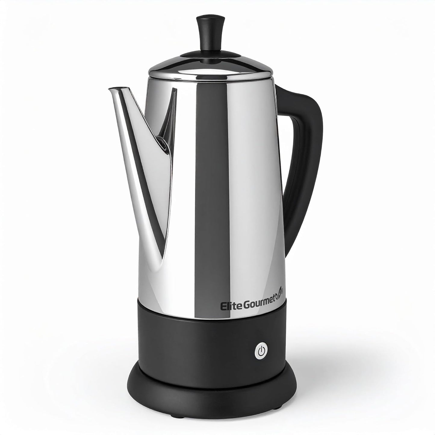 12-Cup 360 Elite Gourmet Electric Coffee Percolator, Dishwasher Safe Stainless-Steel Filter, Lid & Tube, Keep Warm