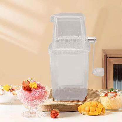 Leopacat Ice Crushers for Home Use, Ice Crusher Machine, Manual Ice Crusher Portable Chopper Transparent Stainless Steel Breaker Making Drinks Machine for Fast Coarse Shaved Fine Chips Ho Transparent