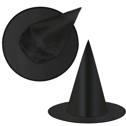 Elcoho 24 Pieces Halloween Witch Hat Cap Costume Accessory for Witch Decoration or Halloween Christmas Party Black