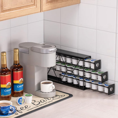 FlagShip K Cup Holder Drawer 3 Tier Coffee Pod Holder for K Pod Save Space Countertop Kitchen (24 Pods Capacity)