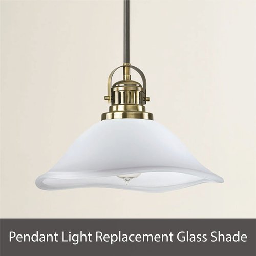 Aspen Creative 23148-11A Replacement Etched Glass Shade for Medium Base Socket Torchiere Lamp, Swag Lamp, Pendant, 1 Light Wall Sconce & Island Fixture, 11-1/2" Diameter x 4" High, 1 Pack, FROSTED