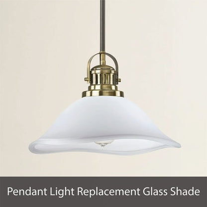Aspen Creative 23148-11A Replacement Etched Glass Shade for Medium Base Socket Torchiere Lamp, Swag Lamp, Pendant, 1 Light Wall Sconce & Island Fixture, 11-1/2" Diameter x 4" High, 1 Pack, FROSTED