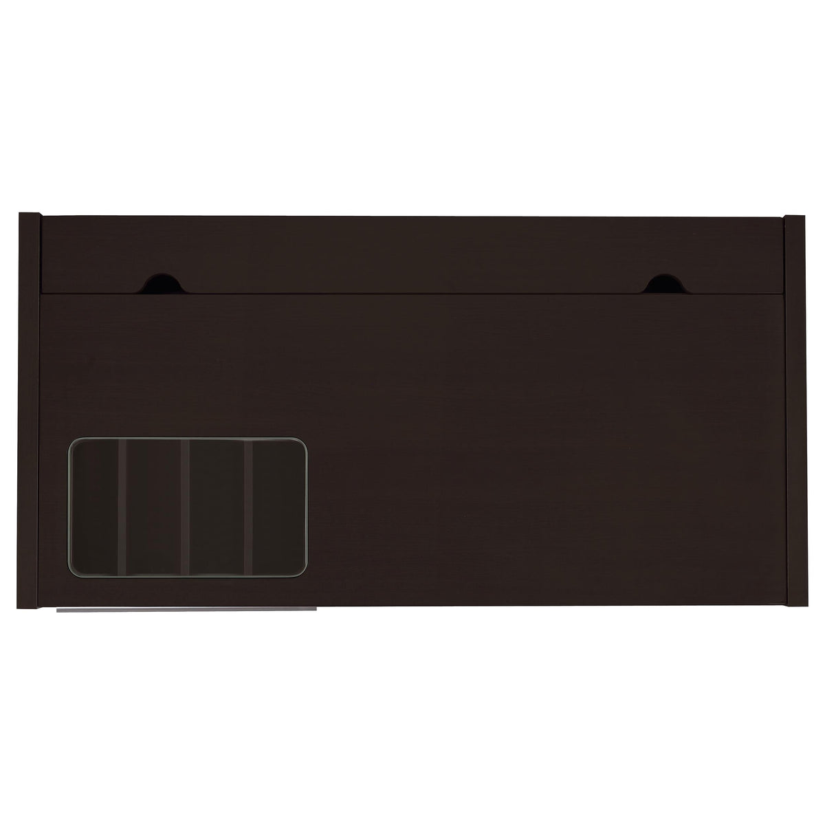 Coaster Home Furnishings - Halston - Engineered Wood - 47-Inch Computer Desk with Drawers, Door Cabinet & Lift-Top Storage, Tempered Glass Top, Contemporary Style - Home Office - Cappuccino - 800702