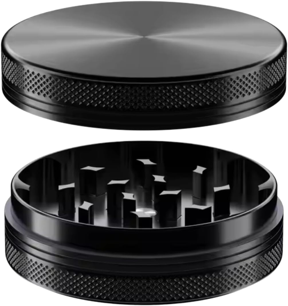2 4 inch (2, 4 inches) Herb Grinders. Layer Grinder. aluminum alloy metal. Top and Bottom Only. NO Screen Catcher.