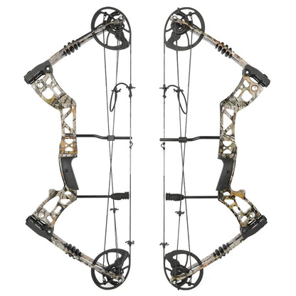 surwolf Archery Hunting Compound Bow Kit RTH 30-70 LBS Draw Length 23.5"-31", IBO 325FPS, Target Shooting Bow with Accessories for Bowfishing Archery Hunting (Camo Kit PRO)