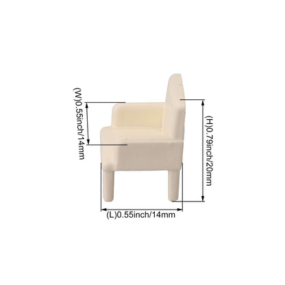 BQLZR Beige 1:50 Doll House Miniature Furniture Sofa Chair for Living Room Pack of 20 1.4x1.4x2cm