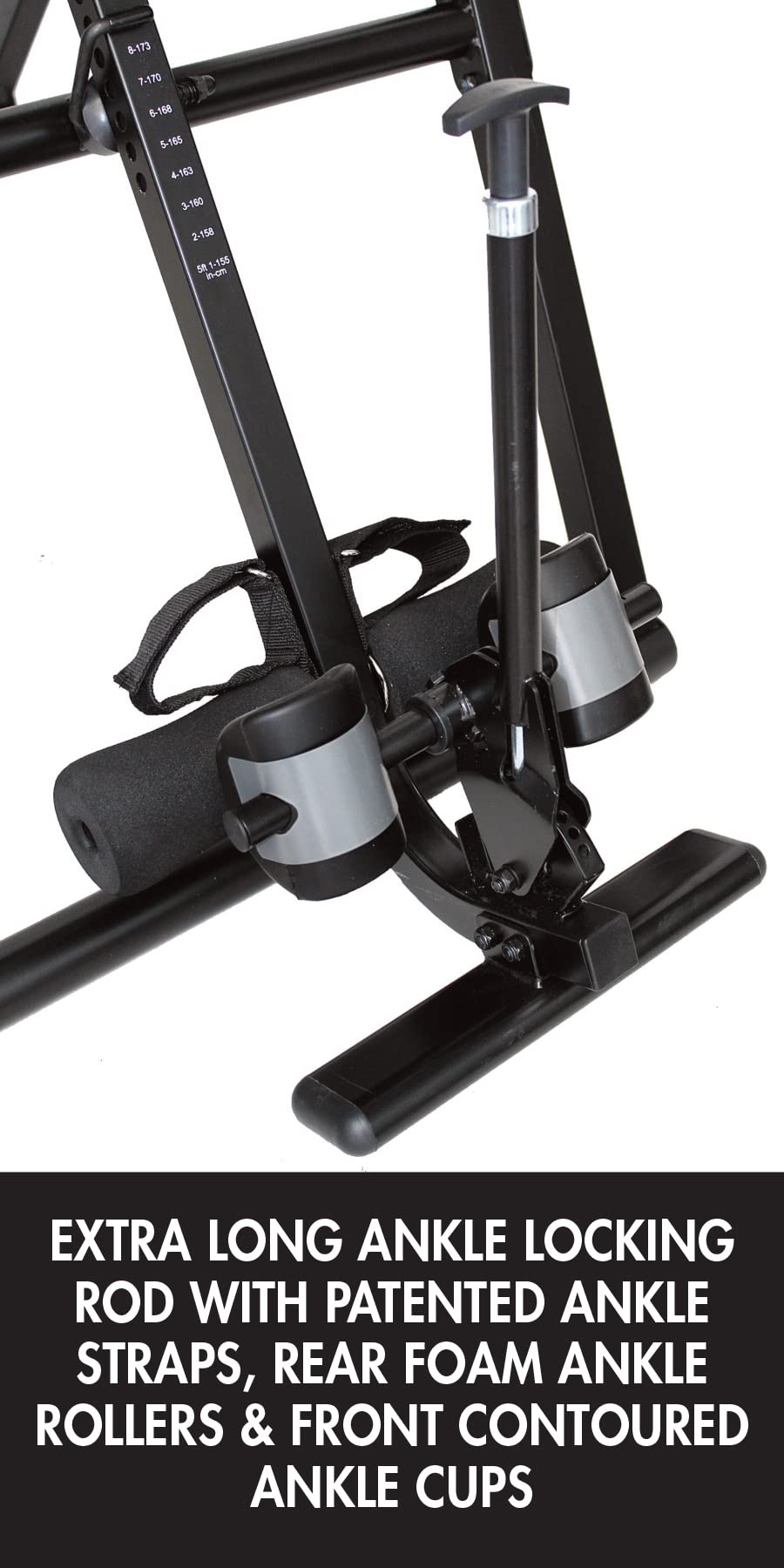 Health Gear - ITM 4.1 - Adjustable Heat & Massage Inversion Table - Heavy Duty up to 300 lbs., Black