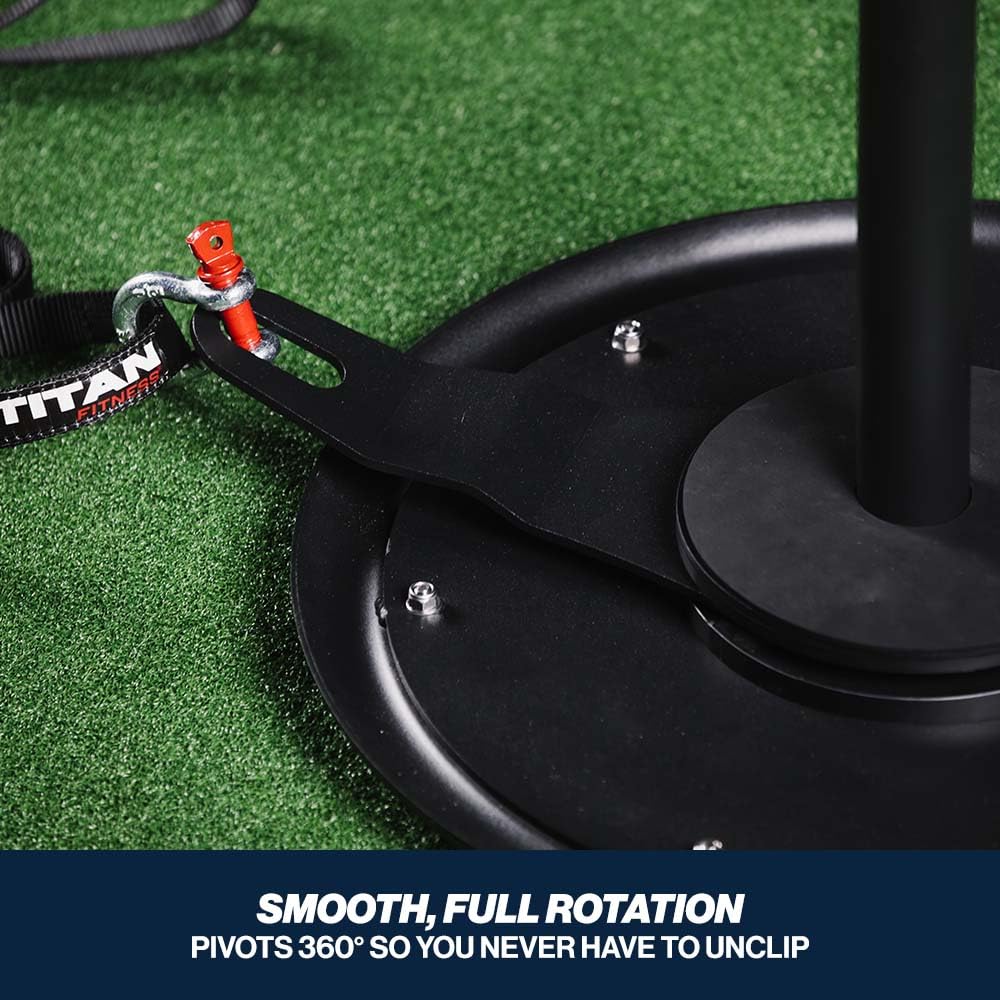 Titan Fitness 360 Degree Weight Sled, Multi-Directional Training for Strength, Speed & Endurance, No Unclipping or Resetting, Multi-Surface Sleds for Training, Fitness Sled Gym Equipment